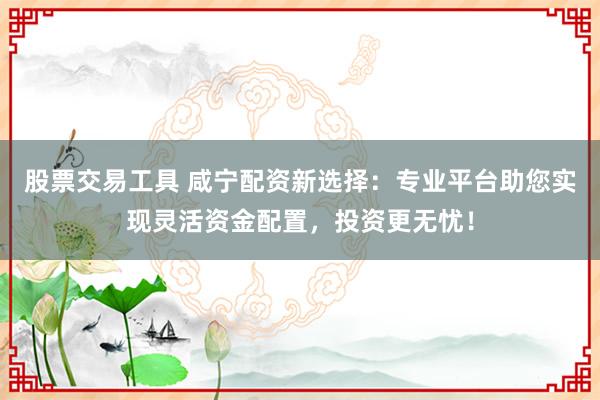 股票交易工具 咸宁配资新选择：专业平台助您实现灵活资金配置，投资更无忧！