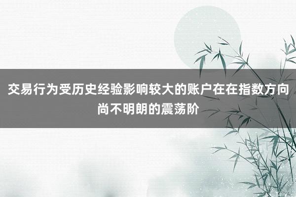 交易行为受历史经验影响较大的账户在在指数方向尚不明朗的震荡阶