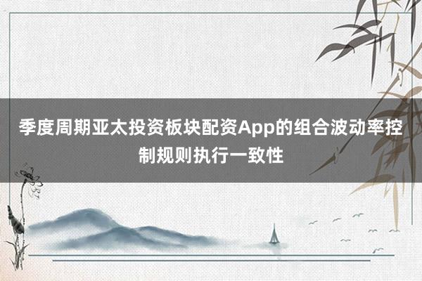 季度周期亚太投资板块配资App的组合波动率控制规则执行一致性